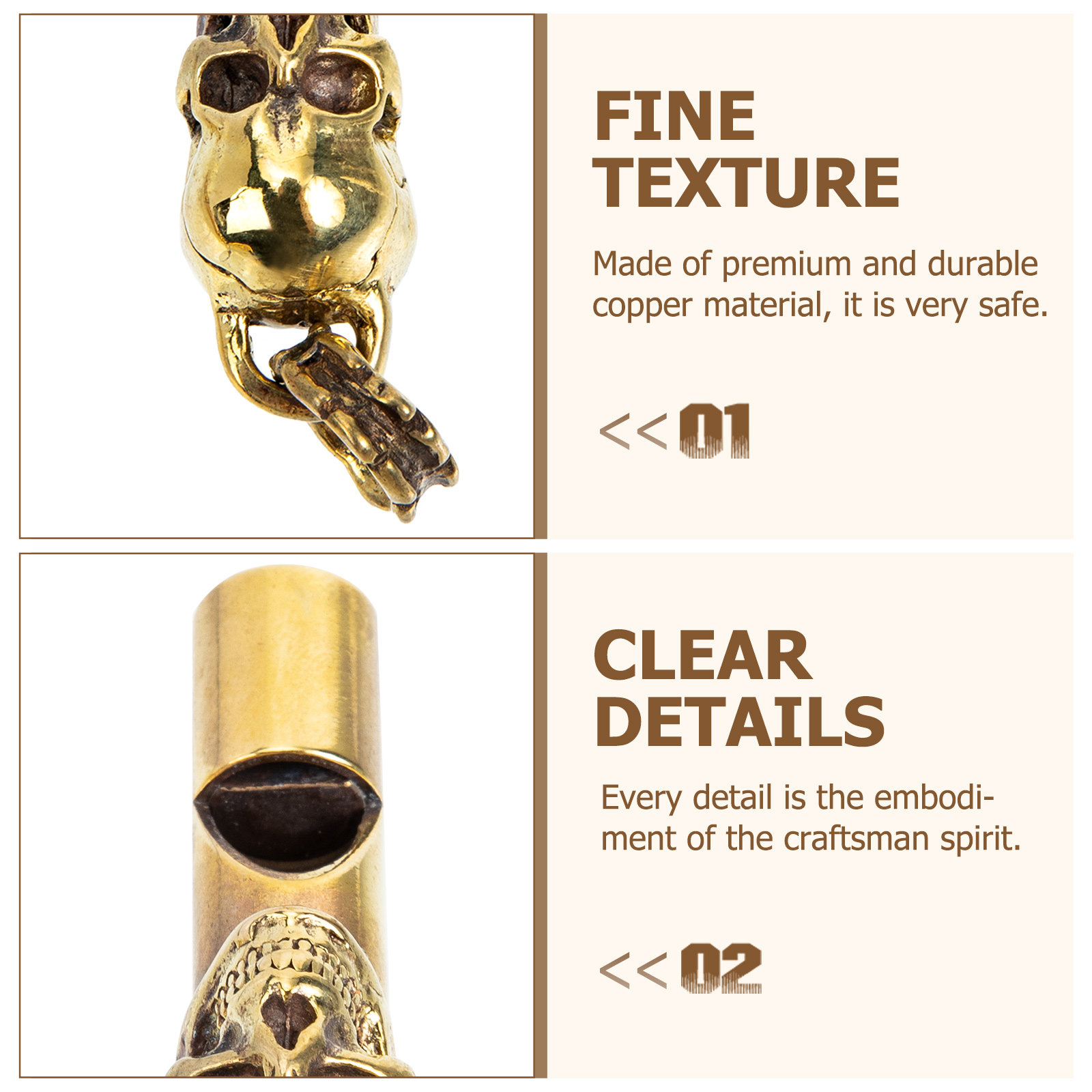 Skull Head Copper Whistle Crea - đánh giá và giá Emergency Whistle Loud