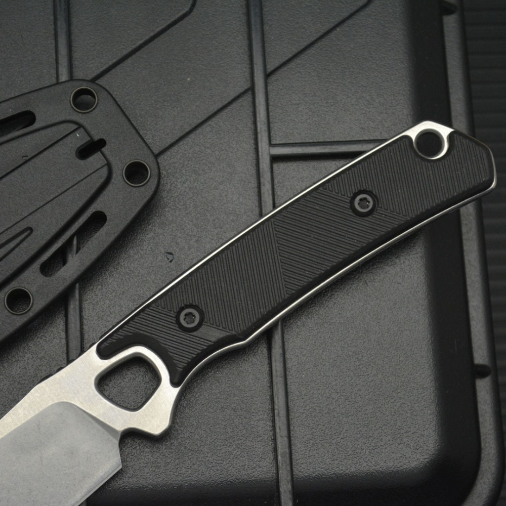 2048 EDC Straight Knife Black  - đánh giá và giá Bushcraft Knife Fixed