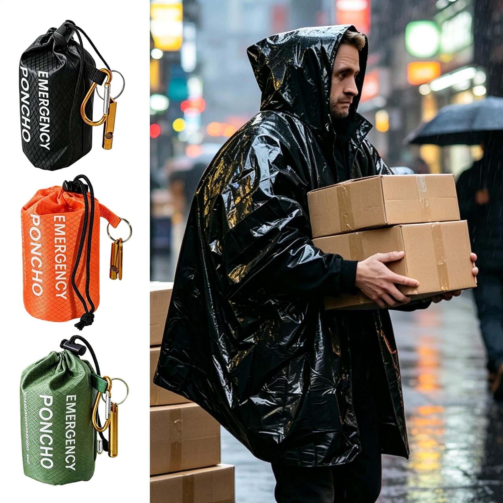 3pcs Survival Emergency Rain P - đánh giá và giá Emergency Poncho Rain